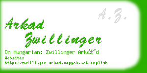 arkad zwillinger business card